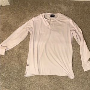 Cuts clothing split hem Henley xl cotton poly